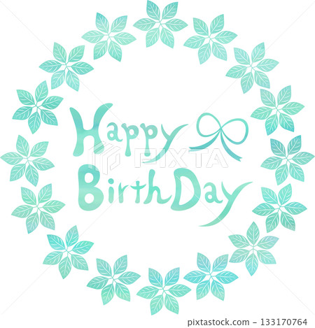 美麗的水彩畫生日快樂圖示圖像插圖 美麗的水彩畫生日快樂圖示圖像插圖 133170764