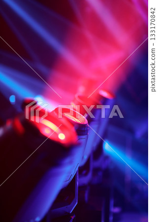 LED moving head spotlight fixtures at stage 133170842