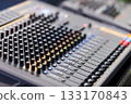live sound mixing desk close up 133170843