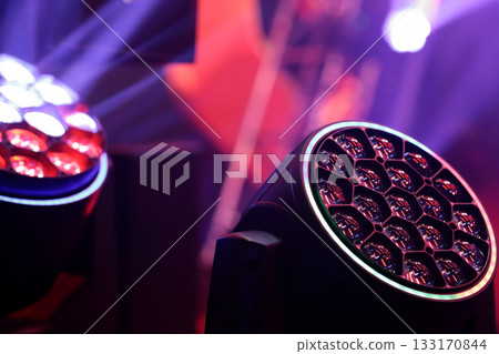 RGBW LED moving head lighting fixtures at stage 133170844