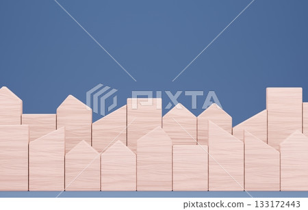 3D image_Building block house 133172443