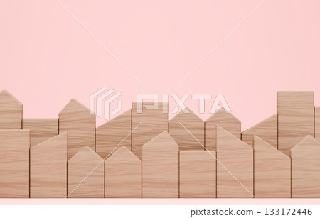 3D image_Building block house 3D image_Building block house 133172446