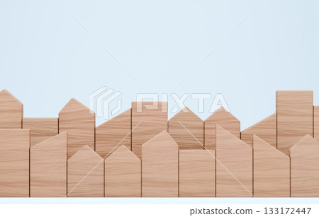 3D image_Building block house 133172447