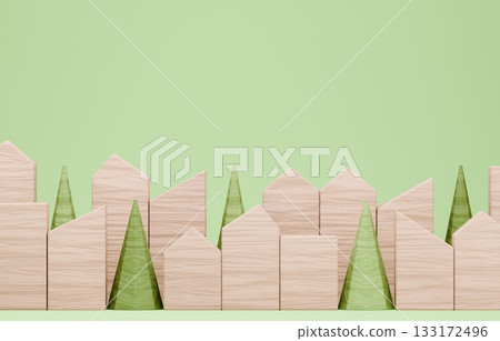 3D image_Building block house 3D image_Building block house 133172496
