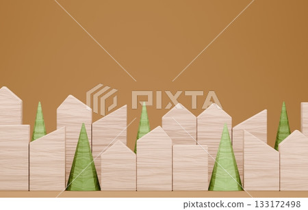 3D image_Building block house 3D image_Building block house 133172498