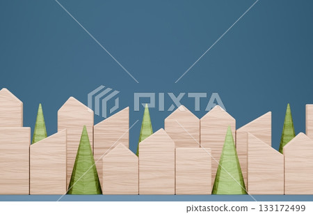 3D image_Building block house 3D image_Building block house 133172499