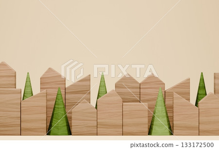 3D image_Building block house 133172500