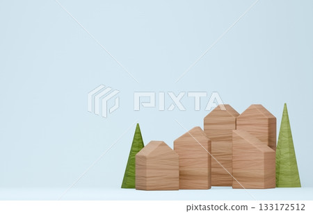 3D圖像_積木屋 133172512