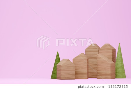 3D圖像_積木屋 133172515