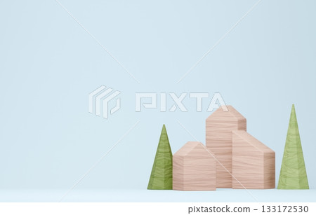 3D image_Building block house 3D image_Building block house 133172530