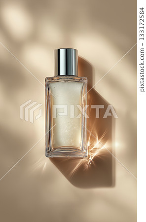 Luxury fragrance bottle that sparkles in the light 133172584
