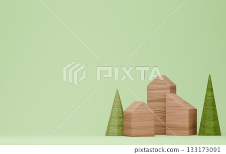 3D image_Building block house 133173091