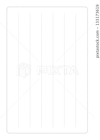 A simple gray, hand-ruled, 7-line postcard template - Japanese vertical standard postcard size ratio 133173619