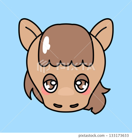 Cute horse face material Cute horse face material 133173633