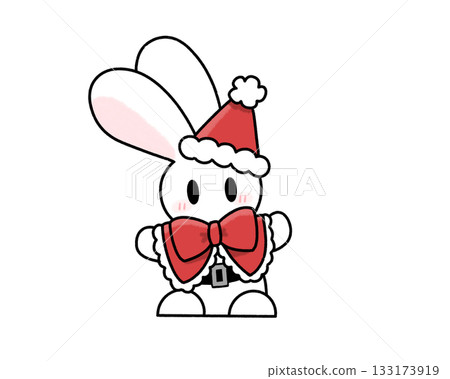 A rabbit dressed as Santa Claus ~Main line black~ A rabbit dressed as Santa Claus ~Main line black~ 133173919
