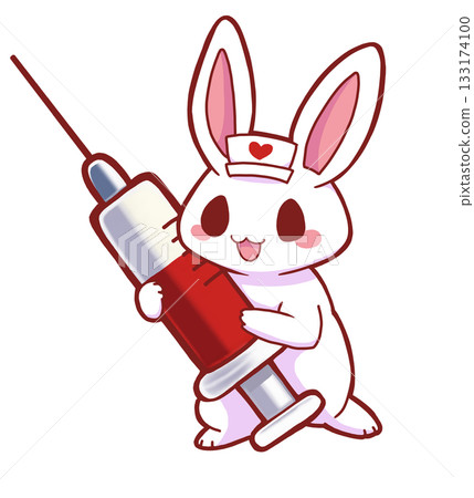 兔子拿著注射器 兔子拿著注射器 133174100