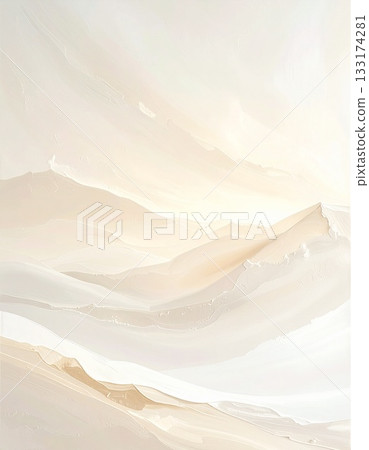 The warm beige acrylic wall is the background for the powdery, completely matte texture. Soft natural light is diffused. 133174281