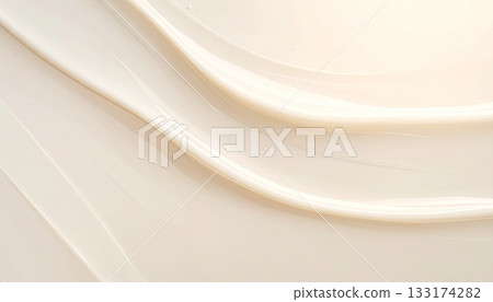 The warm beige acrylic wall is the background for the powdery, completely matte texture. Soft natural light is diffused. 133174282