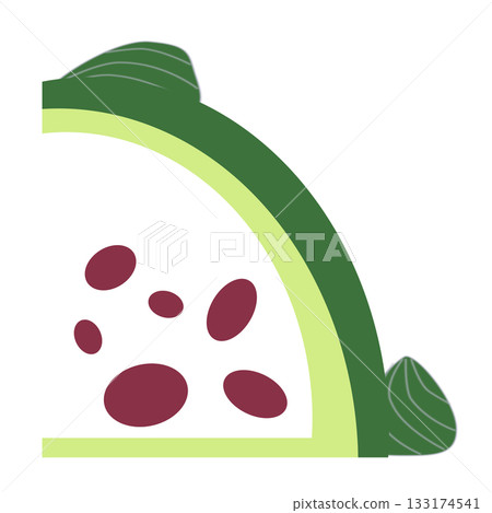 Dome cake, matcha, cut Dome cake, matcha, cut 133174541
