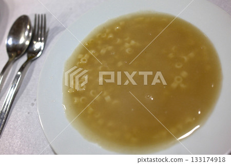 typical spanish and catalan soup for christmas 133174918