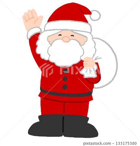 Santa Claus with one hand raised Santa Claus with one hand raised 133175380