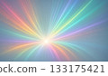 絢麗的匯聚背景，彩虹色的光芒向四方擴散 133175421