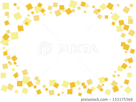 五彩紙屑邊框背景插圖，黃色，金色，向量 png，白色背景 133175568