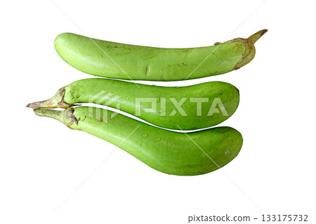 Fresh stack long green eggplant 133175732