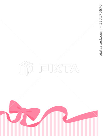 Ribbon decorative frame, background, striped pattern, portrait orientation 133176676