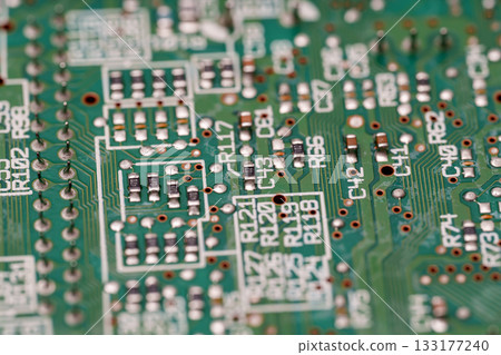 electronic chip on electronic board electronic chip on electronic board 133177240