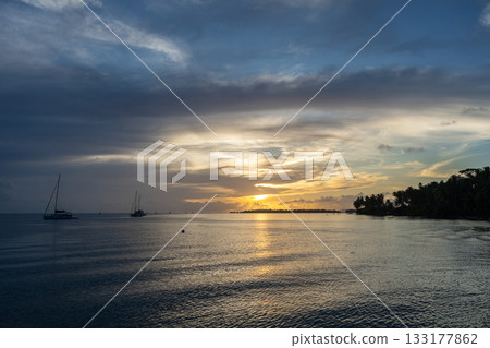 Sunset Over Tahaa Island, French Polynesia Sunset Over Tahaa Island, French Polynesia 133177862