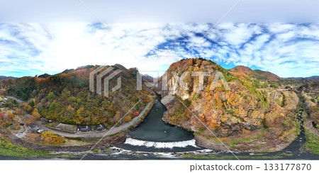 Zaimokuiwa Park in Autumn - Aerial VR Photography Zaimokuiwa Park in Autumn - Aerial VR Photography 133177870