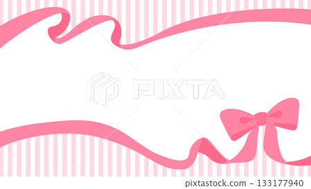 Ribbon decorative frame, striped background Ribbon decorative frame, striped background 133177940