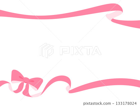 Ribbon decoration frame 133178024
