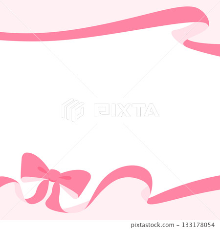 Ribbon decorative frame, square size Ribbon decorative frame, square size 133178054