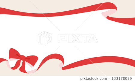 Ribbon decoration frame 133178059
