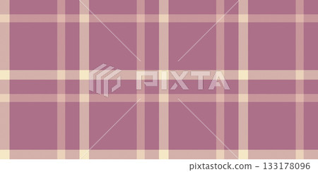 Antique fabric texture seamless, mens shirt check vector textile. Sample pattern background plaid tartan in light and pink colors. 133178096