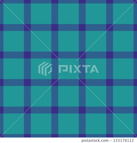 Model pattern plaid texture, picnic vector fabric textile. Tribal seamless tartan check background in indigo and teal colors. 133178112