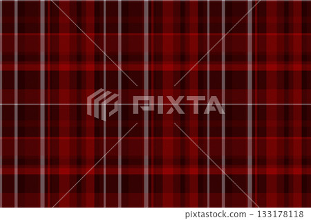 Warm, deep red plaid pattern. Classic and elegant, perfect for backgrounds, textiles, or holiday designs. Represents tradition and sophistication. 133178118