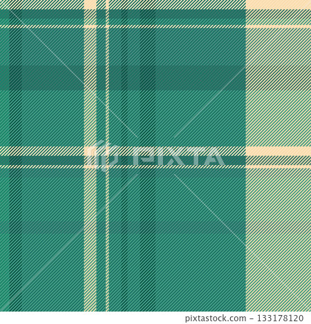Tough check plaid fabric, windowpane tartan texture textile. Celebrate background pattern seamless vector in teal and navajo white colors. Tough check plaid fabric, windowpane tartan texture textile. Celebrate background pattern seamless vector in teal and navajo white colors. 133178120