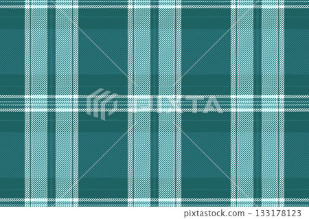 Tech seamless plaid textile, selection fabric vector tartan. Craft background texture pattern check in cyan and teal colors. 133178123