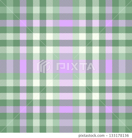 Stylish plaid pattern in serene greens and lavender. Perfect for backgrounds, textiles, fashion design, or branding. A calming and versatile design element. Stylish plaid pattern in serene greens and lavender. Perfect for backgrounds, textiles, fashion design, or branding. A calming and versatile design element. 133178136
