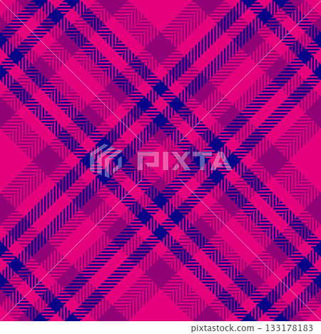 Deep check tartan pattern, tiny vector seamless plaid. Latin background fabric textile texture in mexican pink and pink colors. 133178183