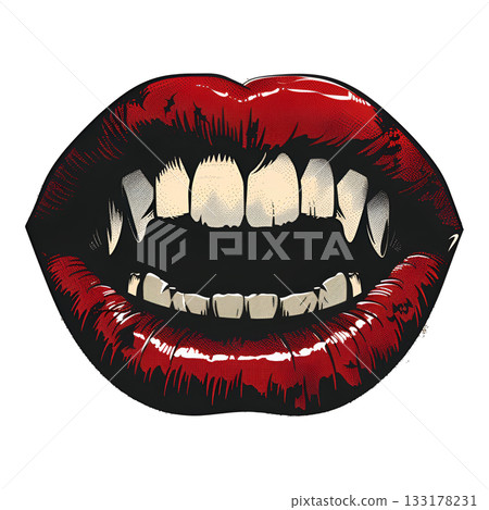 A red mouth collage A red mouth collage 133178231