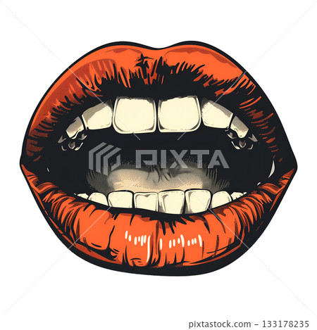 A red mouth collage A red mouth collage 133178235