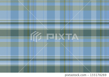 Fuzzy vector seamless pattern, modern background plaid fabric. Womens fashion texture tartan check textile in cyan and light steel blue colors. Fuzzy vector seamless pattern, modern background plaid fabric. Womens fashion texture tartan check textile in cyan and light steel blue colors. 133178269