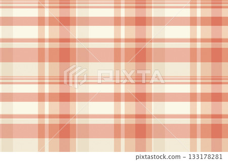 Many seamless tartan plaid, calm check texture vector. Creativity pattern textile background fabric in old lace and red colors. 133178281