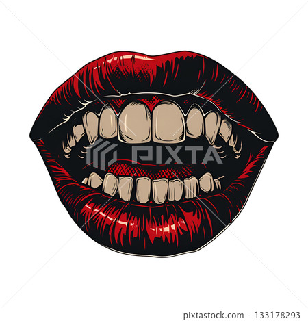 A red mouth collage A red mouth collage 133178293