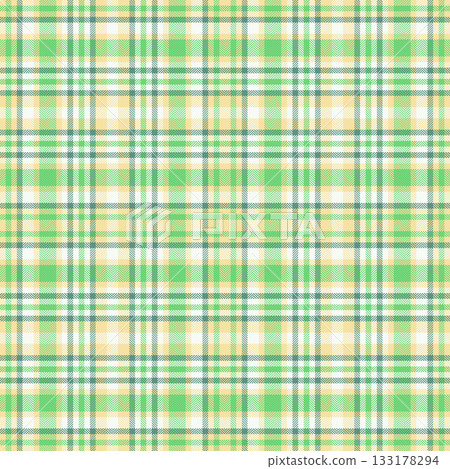 Fiber texture seamless textile, dogtooth background plaid fabric. Cowboy pattern tartan vector check in green and yellow colors. 133178294