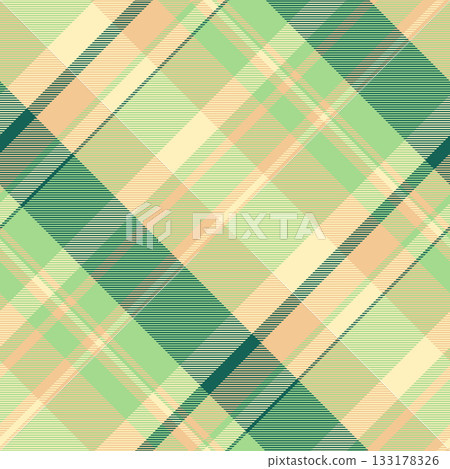 Elegant plaid pattern in fresh green beige tones. Versatile texture for backgrounds, textiles, or creative projects. Evokes nature, comfort, timeless style. Elegant plaid pattern in fresh green beige tones. Versatile texture for backgrounds, textiles, or creative projects. Evokes nature, comfort, timeless style. 133178326